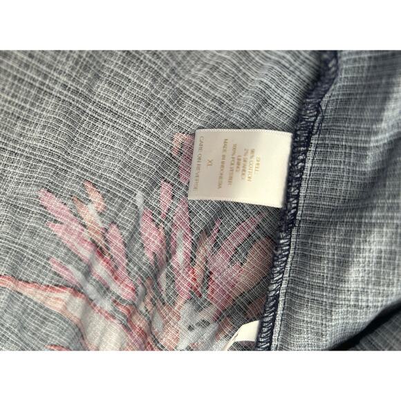 Eva Mendes New York‎ & Company Strapless Floral Fit Flare Dress Navy Pink XL - Picture 6 of 8